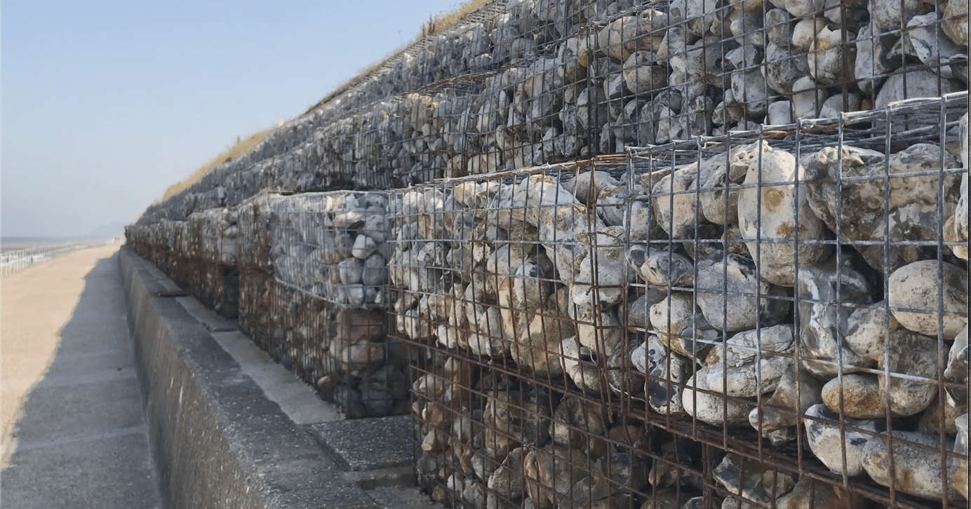 Gabions with rocks